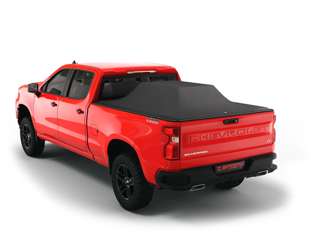 TGS046-07 – SAWTOOTH Tonneau Cover, Soft Roll-Up Hook And Loop Non-Lockable Matte Black Textile Composite Expandable ...